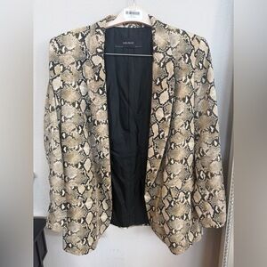 EUC Zara Snake Print Jacket - Black and Tan